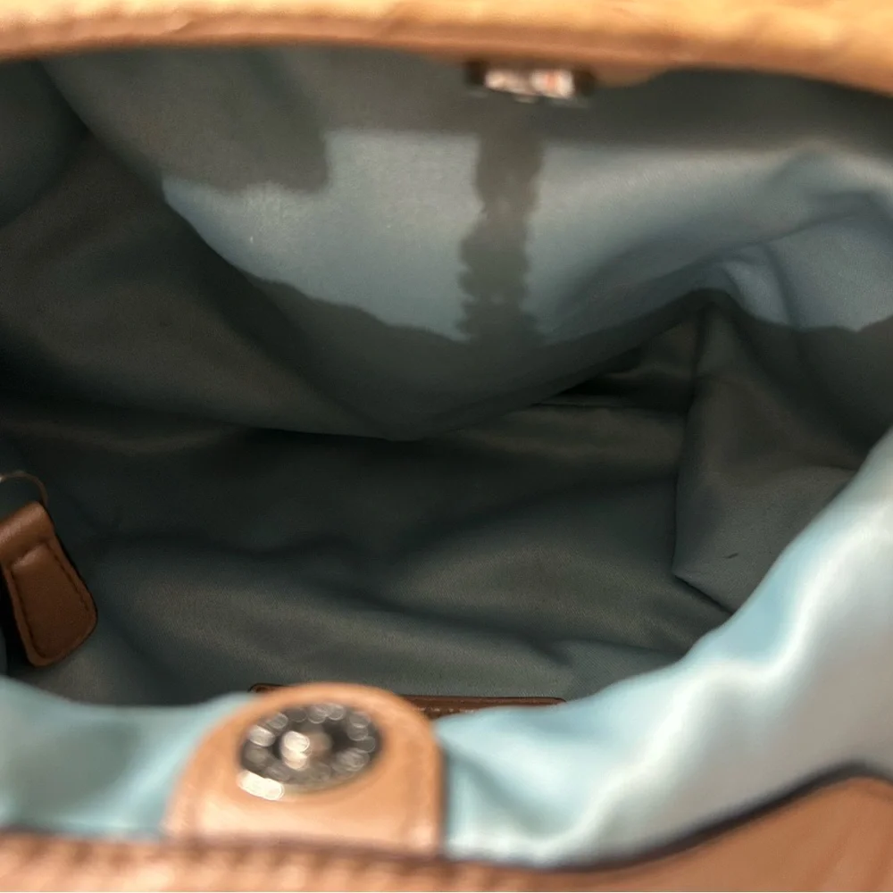 Coach Vintage Snakeskin Embossed Genuine Leather  MAGGIE Hobo Bag - Picture 8 of 11